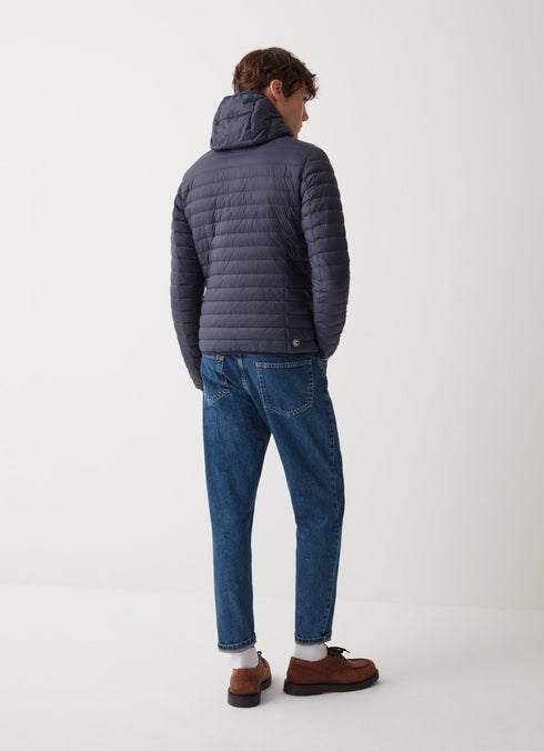 Piumino Uomo corto con cappuccio Blu Colmar- Francavilla Moda